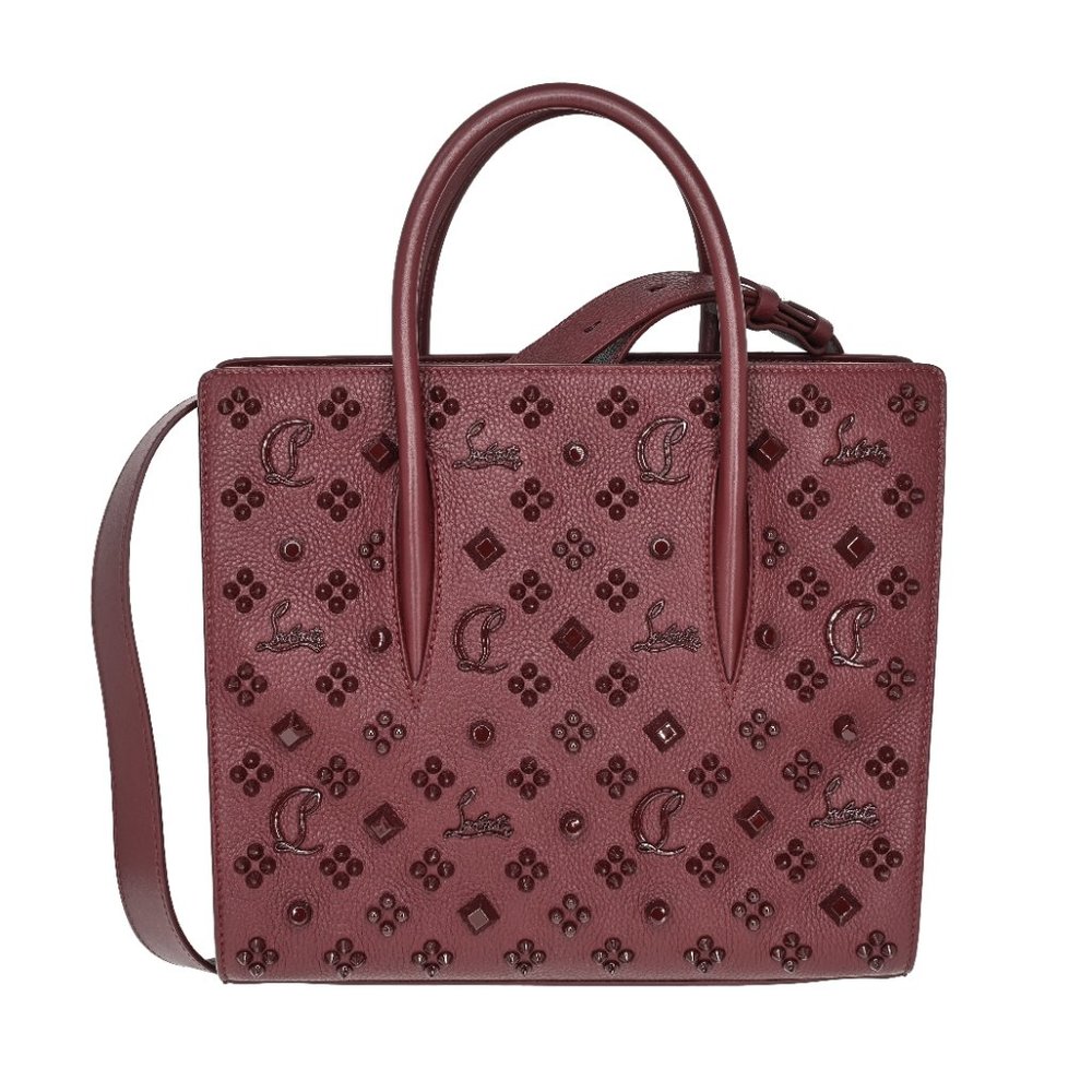Christian Louboutin Medium Paloma Studs Leather Satchel Bag - Picture 2 of 8